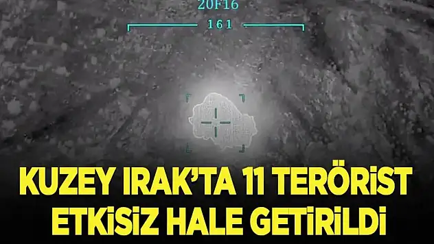 Irak'ın Kuzeyinde 11 Terörist Hava Harekatıyla Etkisiz Hale Getirildi