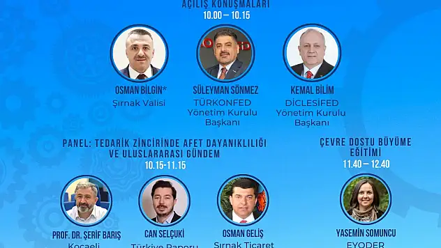 İş Dünyası İçin Yerel Kalkınma Projesi'nin 3. Etkinliği Şırnak'ta Düzenlenecek