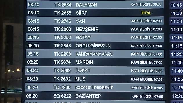 İstanbul-Siirt Uçak Seferi Yine İptal Edildi