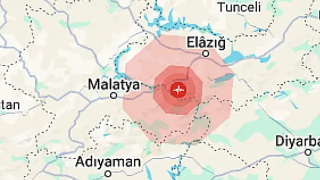 İstanbul ve Kütahya'dan Sonra Elazığ'ın Sivrice İlçesinde 4,9 Büyüklüğünde Deprem