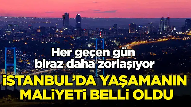 İstanbul'da Yaşamanın Maliyeti 38 Bin 828 Lira Oldu