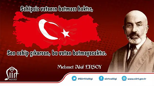 İSTİKLÂL MARŞI'NIN KABULÜ VE MEHMET AKİF ERSOY'U ANMA GÜNÜ ETKİNLİKLERİ PROGRAMI AÇIKLANDI