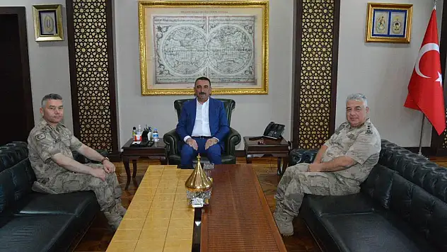 Jandarma İstihbarat Başkanı Tümgeneral Ahmet Kavukcu'dan Vali Hacıbektaşoğlu'na Ziyaret