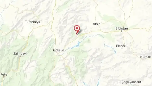 Kahramanmaraş Göksun'da 3,9 büyüklüğünde deprem