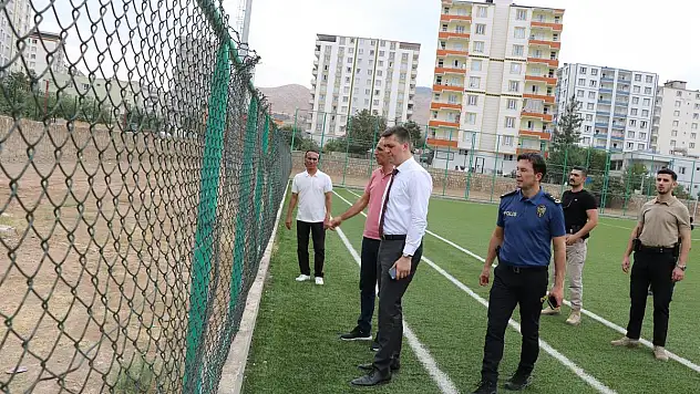 Kaymakam Serin, İlçe Stadında İncelemelerde Bulundu