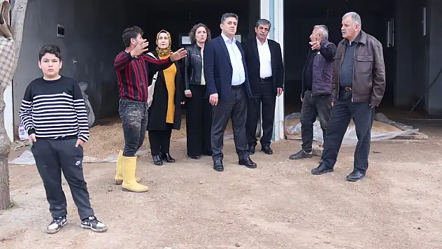 Kurtalan'da selin yaşandığı alanlarda DEM Parti heyeti incelemede bulundu