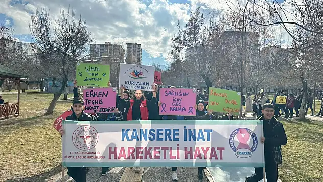Kurtalan' Dünya Kanser Günü'nde farkındalık yürüyüşü düzenlendi