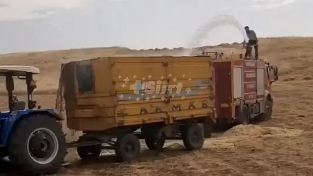 Kurtalan'da Bir Çiftçinin 1 Yıllık Emeği Az Daha Kül Oluyordu