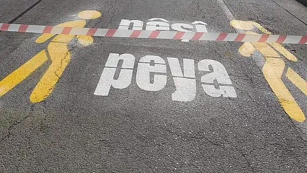 Kurtalan'da Yaya Geçitlerinde 'Pêşî Peya' Uyarı Yazıları Yazıldı