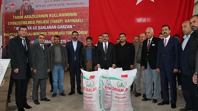 KURTALAN'LI ÇİFTÇİLERE KIRMIZI MERCİMEK TOHUMU DESTEĞİ