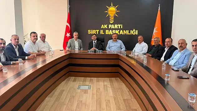 MHP Siirt Teşkilatından AK Parti İl Başkanı Abdülhakim Gider'e Hayırlı Olsun Ziyareti