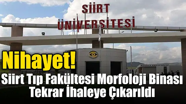 MORFOLOJİ BİNASI BİR KEZ DAHA İHALEYE ÇIKARILDI