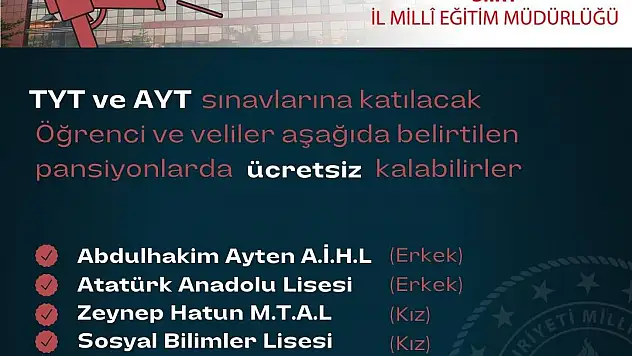Öğrenci ve Velilerinin Dikkatlerine Bu Pansiyonlarda Ücretsiz Kalabilirsiniz!
