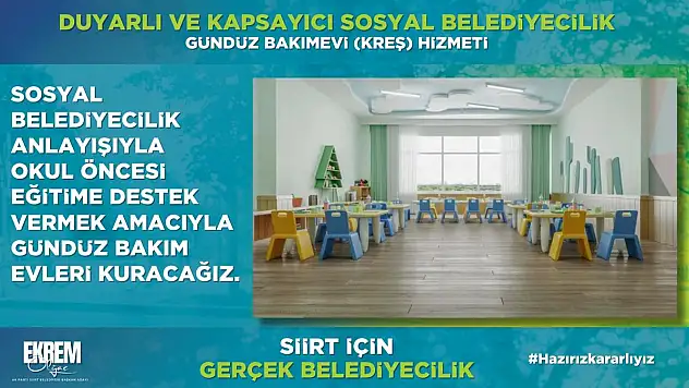 Olğaç: Toplumsal Duyarlılıkla Geliştirilen Yeni Projemiz, Gündüz Bakımevi (Kreş) Hizmeti