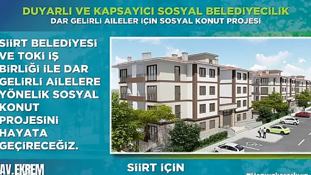 Olgaç'tan Dar Gelirli Aileler İçin Sosyal Konut Projesi