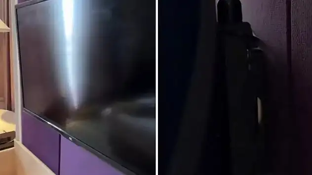 Otel odasında gizli kamera iddiası: Televizyonun arkasında fark etti