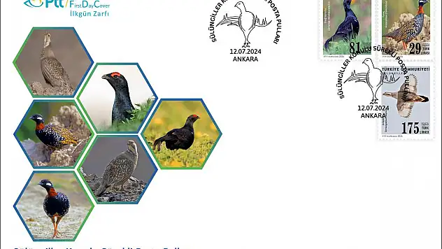 PTT'DEN 'SÜLÜNGİLLER' KONULU SÜREKLİ POSTA PULLARI VE İLKGÜN ZARFI