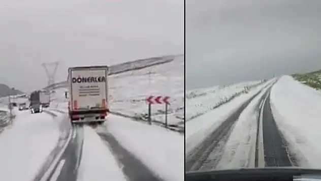 Sahara Geçidine Kar Yağdı!