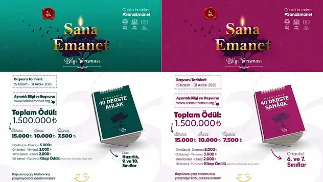 'Sana Emanet Bilgi Yarışması' Başvuruları Başladı: 1.5 Milyon Liralık Ödül Dağıtılacak