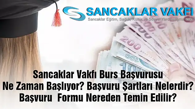 Sancaklar Vakfı Yüksek Öğrenim Burs Başvuruları Başlıyor!
