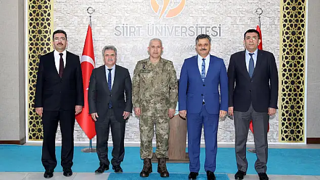 Siirt 3. Komando Tugay Komutanı Tuğgeneral Gaffar Gören'den Rektör Şındak'a Ziyaret