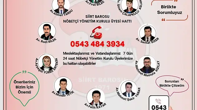 SİİRT BAROSU ARTIK VATANDAŞA DAHA YAKIN