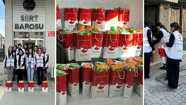 SİİRT BAROSU KADINLAR GÜNÜNDE KENTTEKİ DEPREMZEDELERİ UNUTMADI