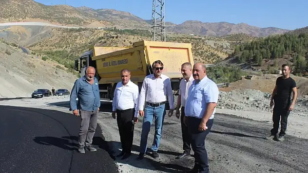 Siirt Baykan'da Derince–Günbuldu–Çamtaşı grup yolu asfalt çalışmaları incelendi