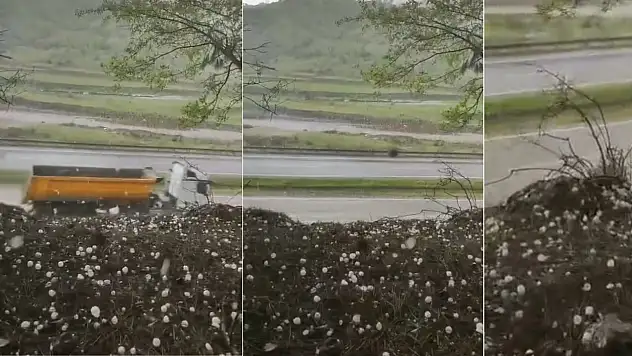 Siirt Baykan'da Fındık Büyüklüğünde Dolu Yağdı