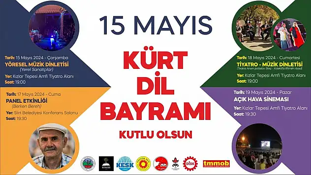 Siirt Belediyesi 'Kürt Dil Bayramı' Nedeniyle Etkinlikler Düzenliyor