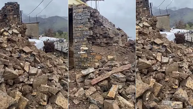 Siirt Dodan Köyü'nde Metruk Binalar Yağış Nedeniyle Yıkılıyor!