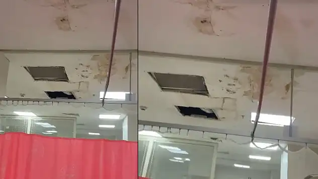 Siirt Eğitim ve Araştırma Hastanesi Acil Servisindeki Paslı Tavan Tepki Çekti