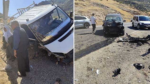 Siirt Eruh'ta Feci Kaza: Hafif Ticari Araç ile Transit Çarpıştı, 4 Yaralı