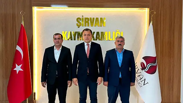 Siirt İl Genel Meclisi Başkanı Hasan Carlık'tan Şirvan Kaymakamı Ertuğrul Bayram'a Ziyaret