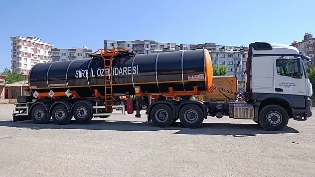 Siirt İl Özel İdaresi Hizmet Filosuna Yeni Asfalt Tankeri Eklendi