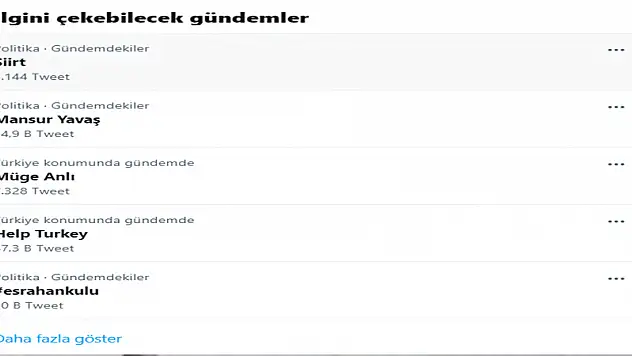 Siirt İle İlgili Haberler Twitter'de (TT) Oldu