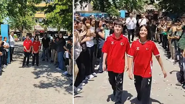 Siirt'in Avrupa Madalyalı Kızları Okullarında Kahraman Gibi Karşılandı