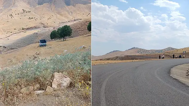 Siirt'in Kurtalan İlçesinde Kamyonet Şarampole Uçtu