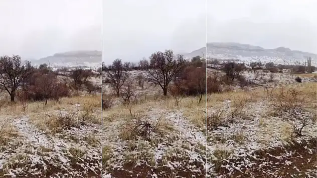 Siirt'in Kurtalan İlçesine Mevsimin İlk Karı Düştü