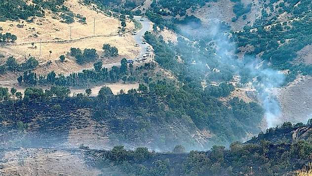 Siirt İtfaiye Ekipleri Bitlis'teki Yangına Müdahale Etti
