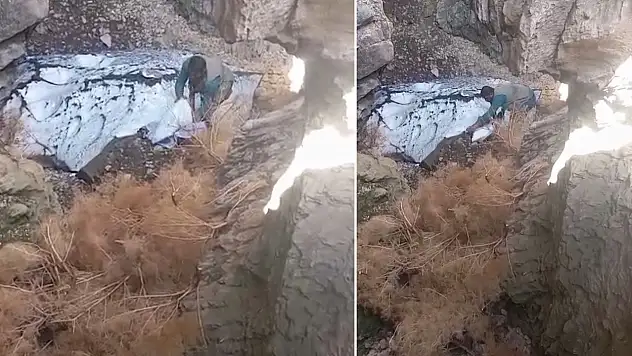 Siirt Kent Merkezi Sıcaklıktan Kavrulurken Siirtli Vatandaşlar Gürendoruk Köyünde Kar Topladı