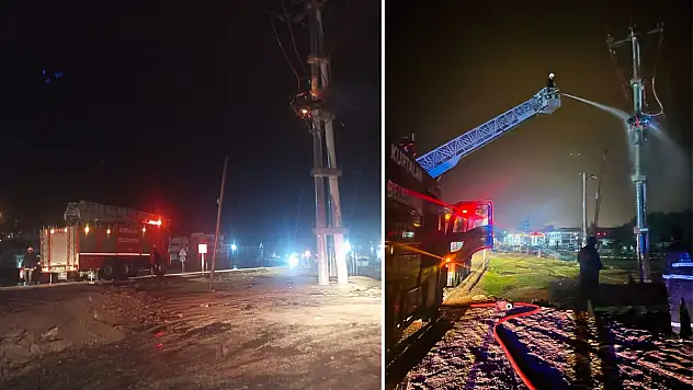 Siirt Kurtalan'da enerji nakil trafosunda yandı
