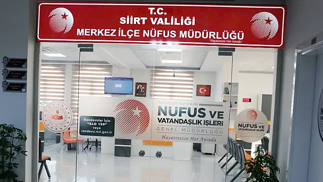Siirt Nüfus ve Vatandaşlık İşleri Müdürlüğü'nden Uyarı!