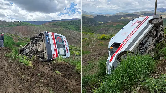Siirt Pervari'de Ambulans Şarampole Devrildi: 3 Sağlık Personeli Yaralandı