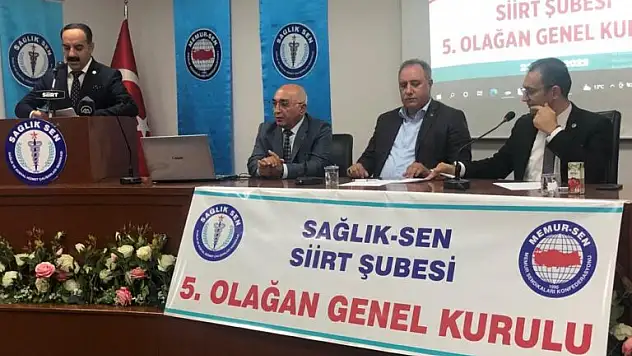 SİİRT SAĞLIK SEN 5. GENEL KURULU YAPILDI! BAŞKAN EVİZ VE YÖNETİMİ TEKRAR GÖREV BAŞINDA