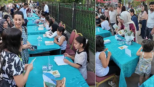 Siirt'te 4. Sınıf Öğrencileri Yazdıkları Kitapları İmzaladı