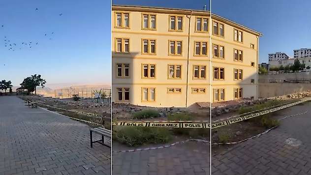 Siirt'te 7 Ay Önce Yıkılan Okul Duvarının Onarılması Bekleniyor