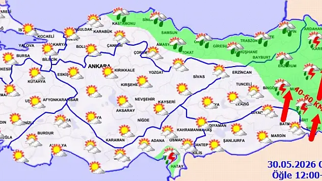 Siirt'te Akşam Saatleri İçin Yağış Uyarısı: Gök Gürültülü Sağanak Bekleniyor