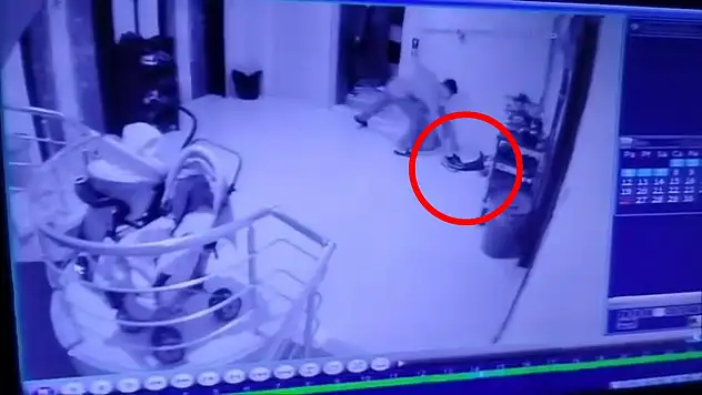 Siirt'te apartmanlarda ayakkabı hırsızlığı: O anlar kamerada