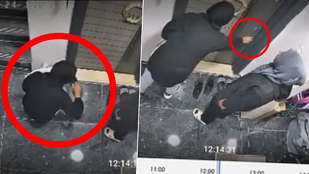 Siirt'te ayakkabı koklayan kadın hırsızlar daha sonra kartla kapıyı açmaya çalıştı